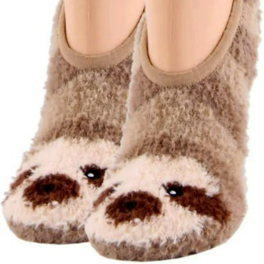 Sloth Pace | Women's Funny Fluffy House Slipper Socks
